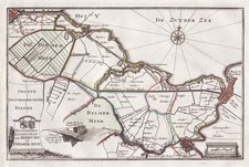 Amsterdam Zeeburg Diemen Muiden Weesp Holland Karte carte map de Leth 1750
