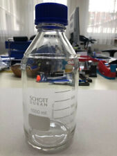 Schott-Duran Laborglasflasche, 1000 ml mit Ausgießring und Schraubkapp 