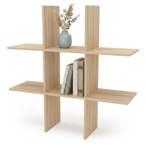 Holz wandregal fächer x - wandregal, 6