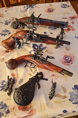Piraten steinschlosspistole - 3x,