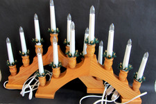 2 Schwibbogen / Weihnachten / Holz / Fenster / Kabelgebunden / 230 V / Deko