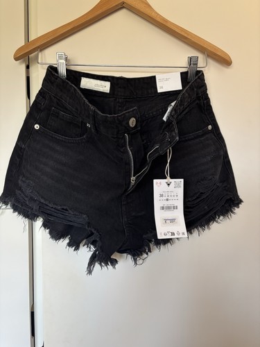 Schwarze jeansshorts zara - schwarze,