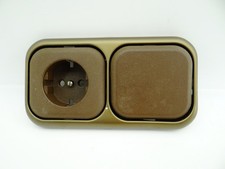 Wagerecht Busch Jaeger Jäger Lx Braun Steckdose Schalter 2 Fach Abdeckung