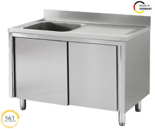 Spülschrank 1 Becken Spüle !ALLE GRÖßEN! Gastrospüle Edelstahlschrank Gastro NEU