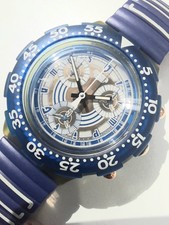 SWATCH: AQUA-CHRONO "NIKIPHOROS" (REF.-NR.: SBZ102) FLEXBAND *NEU/ TOP-RARITÄT!*