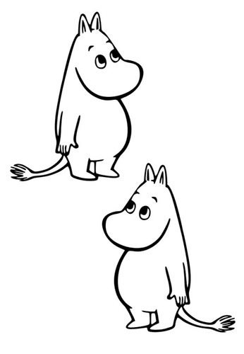 Moomin links rechts - 2x,