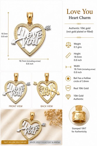 Herzanhänger 10kt gold - herzanhänger,