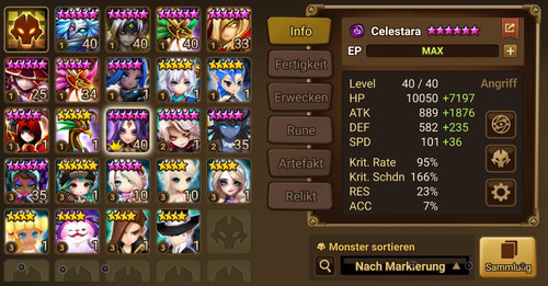 Summoners war ld5 celestara - summoners,