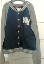 H&M College Jacke grau-blau Gr. 170 - Übergangsjacke