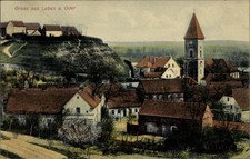 Ak Lebus an der Oder, Teilansicht - 11142399