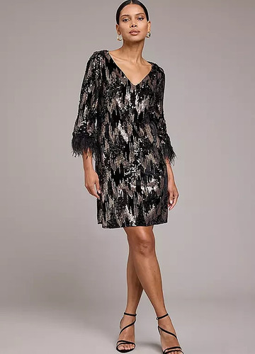 Kleid schwarz party - kleid, pailletten