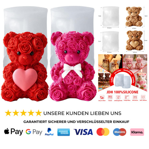 Bär silikonformen kerzen - 3d-bär-silikonformen,