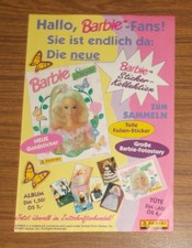 Seltene Werbung Panini BARBIE