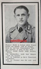Sterbebild WWII Unteroffizier