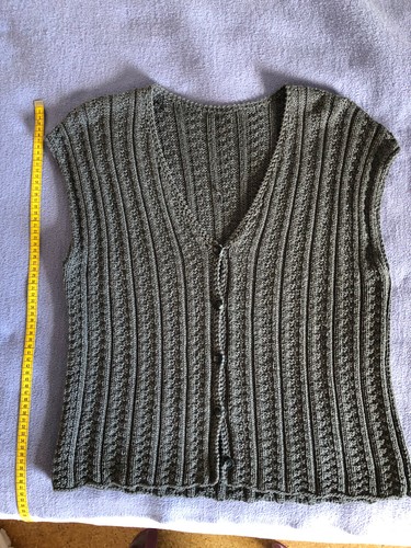 Graue selbstgestrickte weste - graue,