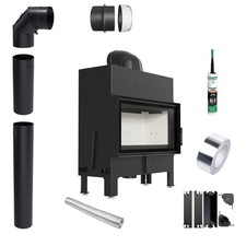 Kamineinsatz KRATKI FLOKI S 8 kW fi 160 Rohrset