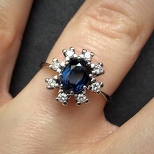 Vintage Ring 14k 585 Weißgold