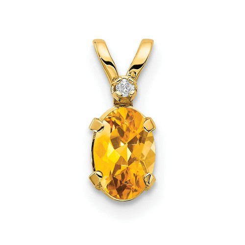 14k gelbgold diamant citrin - diamant,