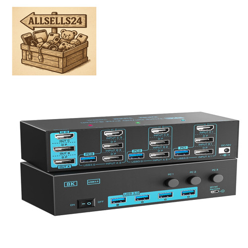Kvm switch triple monitor - triple, 3