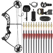 Compoundbogen Set Jagdbogen Einstellbar 30-70lbs Bogenschießen Sportbogen Jagd