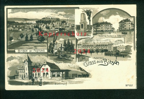 Litho bitsch bahnhof - litho-ak,