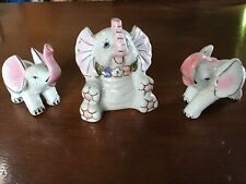 Elefant Ständer Schmuck Display Halskette Ohrring Armband Halter 3 St. Set