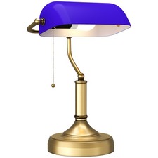 Schreibtischlampe Stahl Glas