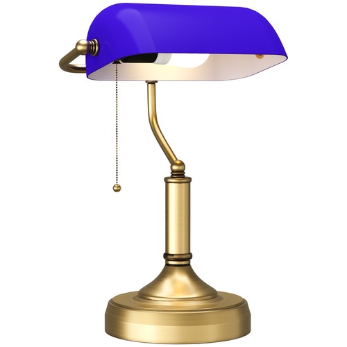 Schreibtischlampe stahl glas - stahl,