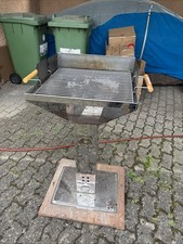 Edelstahl Säulengrill - Holzkohle, Stand- und Gartengrill