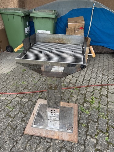 Edelstahl säulengrill - edelstahl,