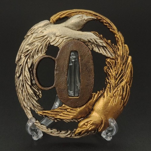 Japanischer tsuba twin phoenix - tsuba,