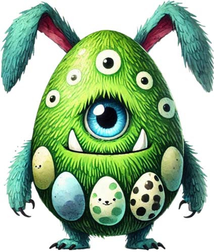 Aquarell ostern monster - aquarell,