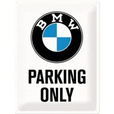 Blechschild bmw parking - parking, only"