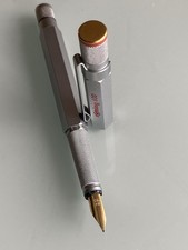 Schöner  1990er rOtring 600 Patronen Füller in Silber mit F 18K Gold Feder**TOP*