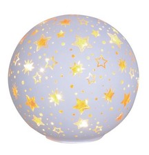 TrendLine LED Kugel weiß Ø 15 cm warmweiß mit Timer  Lampen