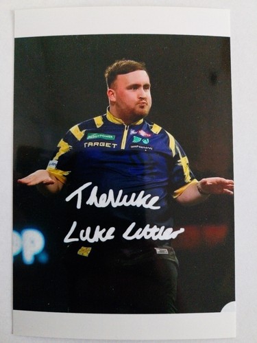 Luke littler autogrammfoto pdc - littler,