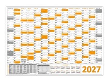 Orange Wandkalender DIN A1