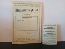 Kraftfahrzeugbrief DDR RT 125