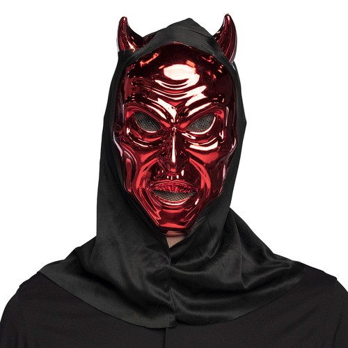 Maske teufel mit - kapuze, rot