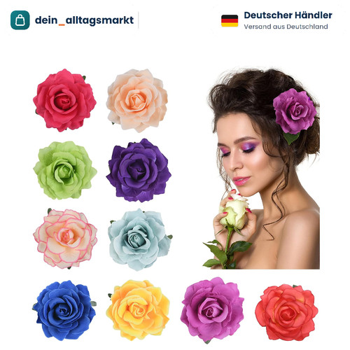 Haarspange blume mehrfarbig - haarspange,