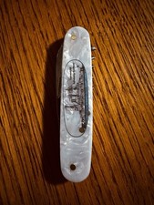 Taschenmesser Perlmutt Linienschiff Schleswig Holstein 1.Weltkrieg Repro