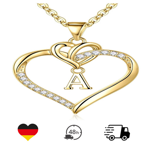 Herz kette damen 14k - kette,