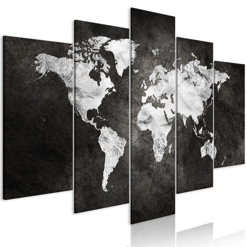 Weltkarte schwarz abstrakt - weltkarte,