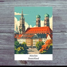 Retro Postkarte München –