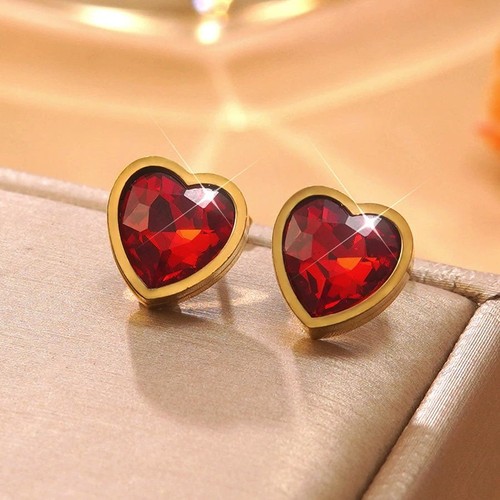 Ohrringe wolf herz gold mit - gold,