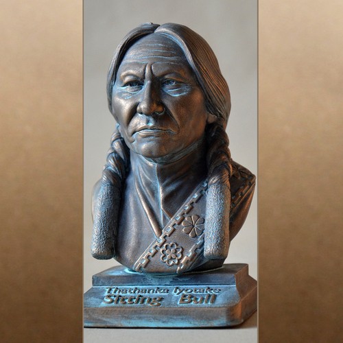 Sitting bull 20cm 88inch - sitting, 20cm=7,88inch
