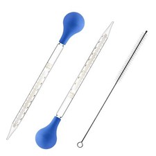 Glas Pipette Dropper2 PCS Glas Pipette 10ml mit Gummi-Pipettierball und Reini...