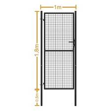 Gartentür Grün Anthrazit Gartentor Rundpfosten Gartenpforte Metall Geteilt Tor