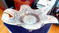 Große schwere Glas Schale -