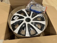 Radkappen 4x Stück Draco CS Weiß Schwarz NRM 15"